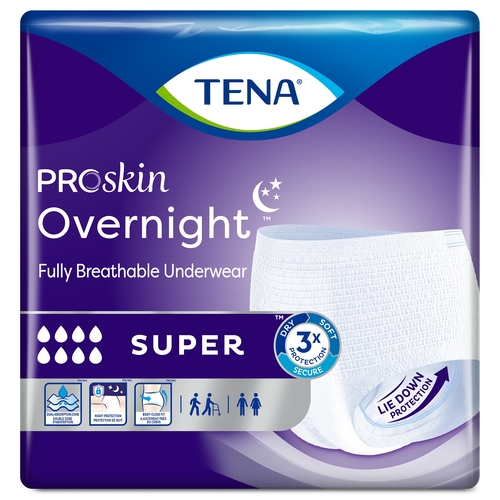 TENA® Overnight™ Super Protective Incontinence Underwear, Overnight  Absorbency, X-Large - Essity 72427 BG - Betty Mills