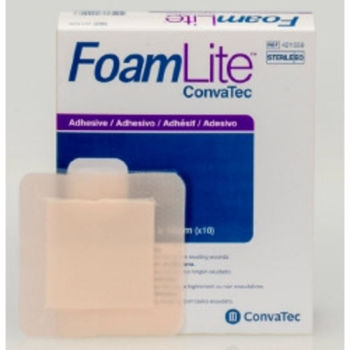 MON1053865EA - Convatec - Convatec Foam Dressing FoamLite&trade; 4 X 4 Inch Square Adhesive with Border Sterile