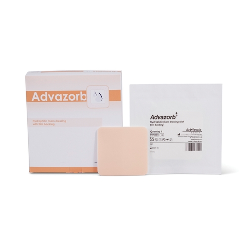 MON1054429BX - Dukal - Foam Dressing Advazorb&reg; 6 x 6" Square Sterile, 12/BX