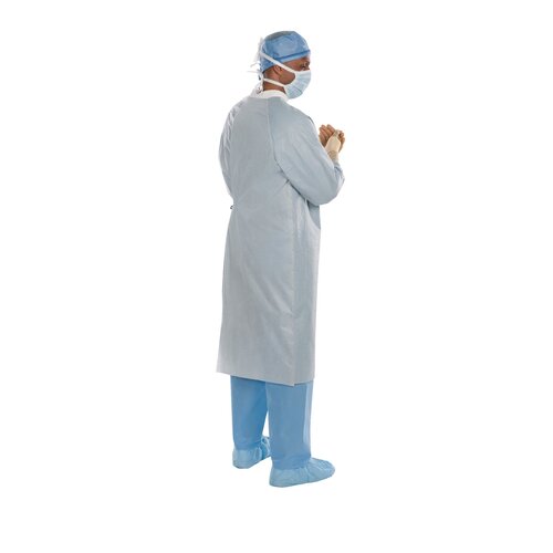 MON1059362CS - Halyard - Surgical Gown with Towel Aero Chrome X-Large / X-Long Silver Sterile AAMI Level 4 Disposable, 30/CS