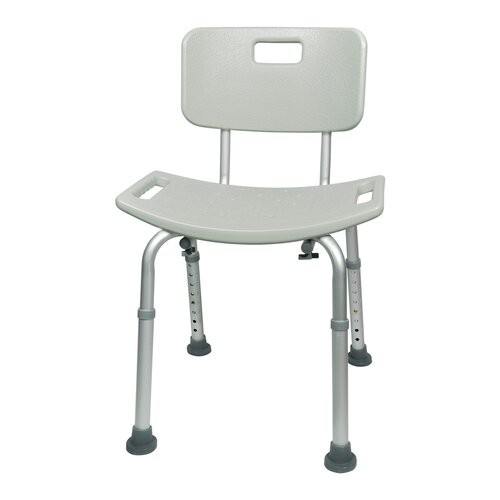 MON1065208EA - McKesson - Bath Bench Without Arms, Aluminum Frame, Removable Backrest, 300 lbs. Weight Capacity, 1/EA