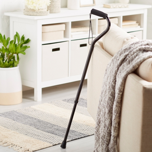 MON1065214CS - McKesson - McKesson Offset Cane Aluminum 30 to 39" Height Black, 6 EA/CS