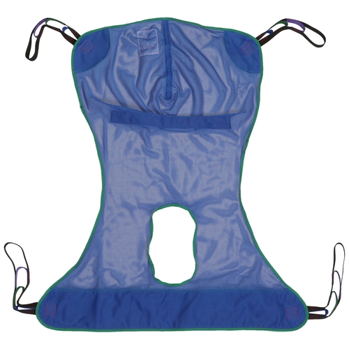 MON1065249EA - Drive Medical - Drive Medical Full Body Commode Sling 4 or 6 Points Without Head Support Large 600 lbs