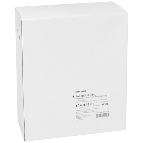 MON1065250CS - Drive Medical - Drive Medical Full Body Commode Sling 4 or 6 Points Without Head Support X-Large 600 lbs, 12 EA/CS