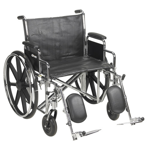 MON1065289EA - McKesson - Wheelchair Dual Axle Padded, Removable Arm Style Composite Wheel Black 24 Inch Seat Width 450 lbs. Weight Capacity