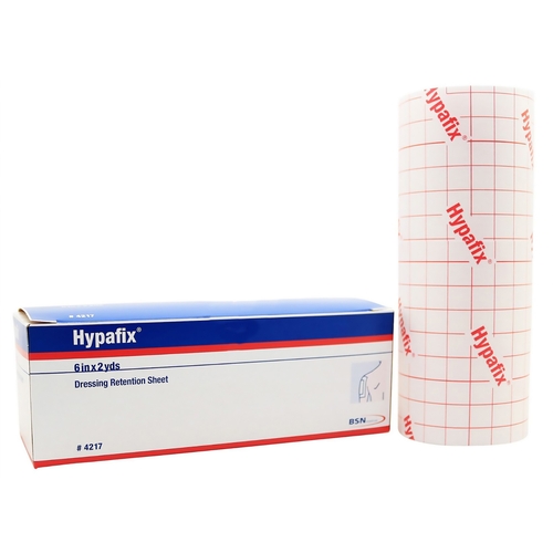 MON1065317CS - BSN Medical - Dressing Retention Tape with Liner Hypafix Nonwoven Polyester 6 Inch X 2 Yard White NonSterile