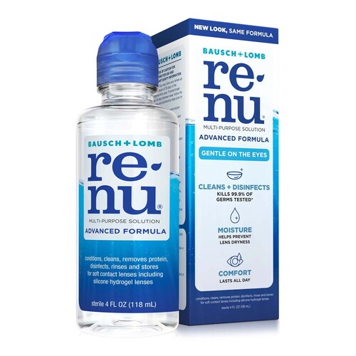 MON1065831EA - Valeant Pharmaceuticals - Contact Lens Solution Bausch + Lomb re'nu&reg; Advanced Formula 4 oz. Solution