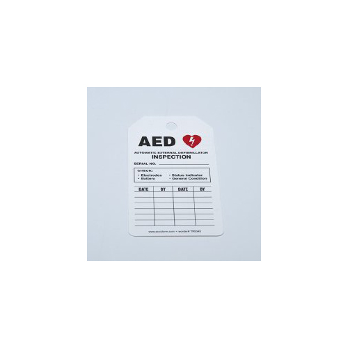 MON1066757EA - Accuform - Accuform Equipment Tag Accuform AED Inspection Status White 3-1/4 X 5-3/4 Inch Card Stock 5 per Pack