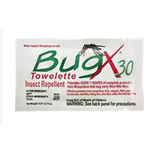 MON1066910CS - Coretex - Insect Repellent BugX&reg; 30 Towelette Individual Packet, 300/CS