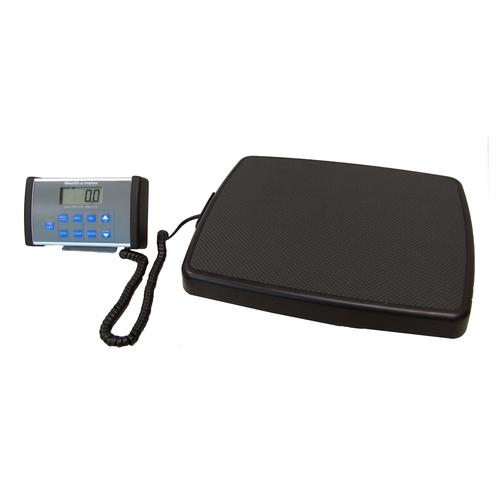 MON1075474EA - Health O Meter - Floor Scale Health O Meter&reg; Digital LCD Display 500 lbs. Capacity Black / Gray AC Adapter / Battery Operated, 1/EA