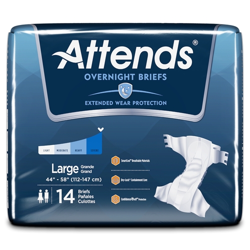 MON1078991CS - Attends - Attends Extended Wear Briefs - Large