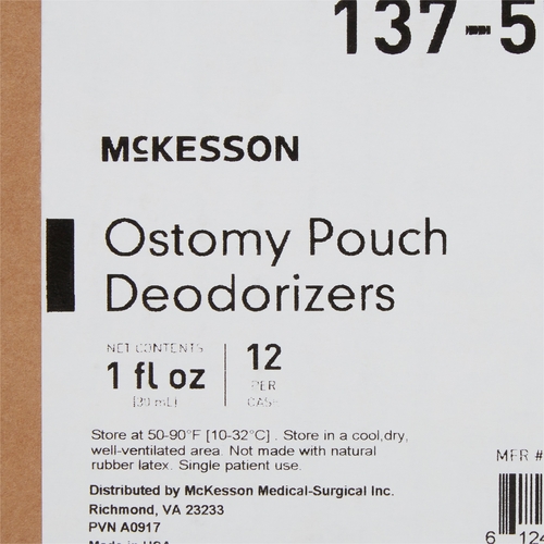 MON1081291CS - McKesson - McKesson Ostomy Appliance Deodorant 1 oz., Dropper Bottle, Unscented, 12/CS