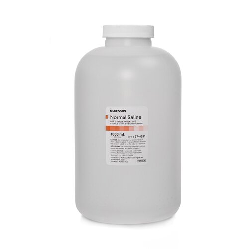 MON1086157EA - McKesson - Irrigation Solution 0.9% Sodium Chloride Not for Injection Bottle 1,000 mL, 1/EA