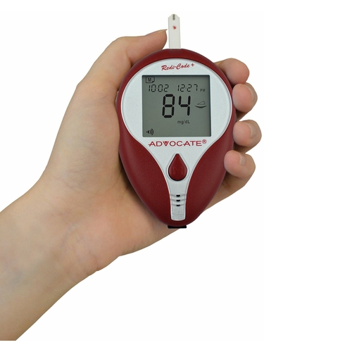 MON1086202CS - Advocate - Blood Glucose Meter Advocate Redi-Code 5 Second Results Stores Up To 400 Results , 7 , 14 and 30 Day Averaging No Coding Required, 50 EA/CS