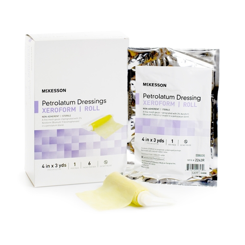 McKesson Xeroform Dressing (2243R), 6RL/BX, 6BX/CS - McKesson 2243R CS