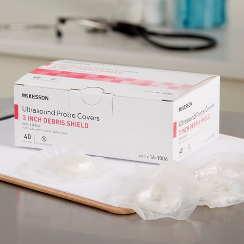 MON1087154CS - McKesson - McKesson Ultrasound Probe Cover with Debris Shield 1 X 8 Inch Polyurethane NonSterile For use with Ultrasound Endocavity Probe, 800/CS
