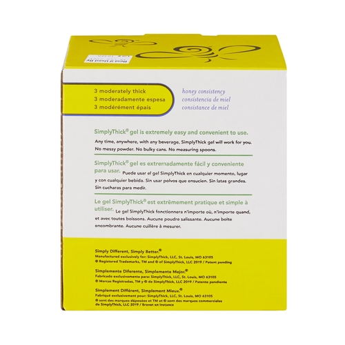 MON1087566BX - Simply Thick - EasyMix&trade; Honey Consistency (L3) Food Thickener, 12g Individual Serving, 100 EA/BX