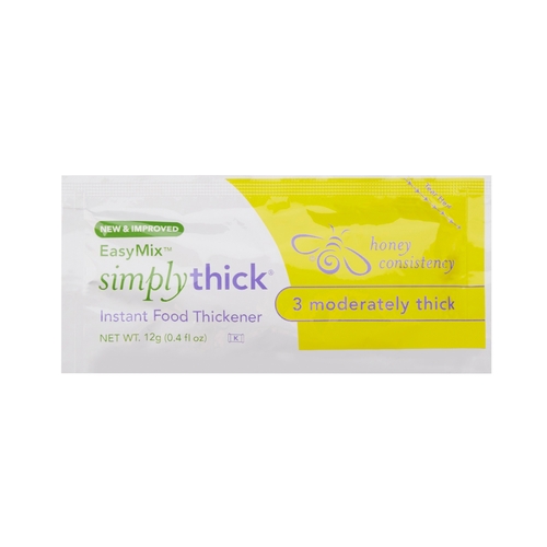 MON1087566BX - Simply Thick - EasyMix&trade; Honey Consistency (L3) Food Thickener, 12g Individual Serving, 100 EA/BX