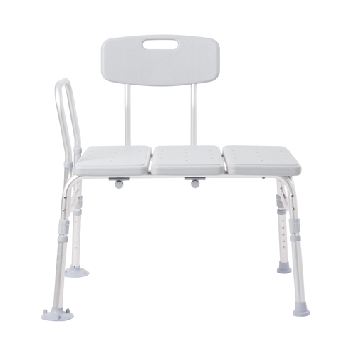 MON1088139CS - McKesson - Knocked Down Bath Transfer Bench, Removable Arm Rail, 17-1/2 to 22-1/2 Inch Seat Height, 400 lbs. Weight Capacity, 2 EA/CS