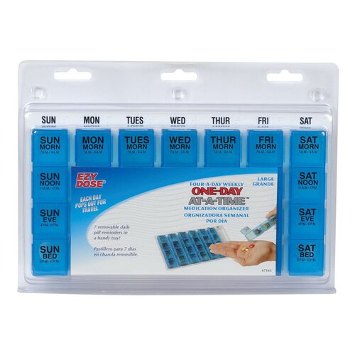 MON1088727EA - Apothecary Products - Pill Organizer One-Day-At-A-Time&reg; Large 7 Day 4 Dose