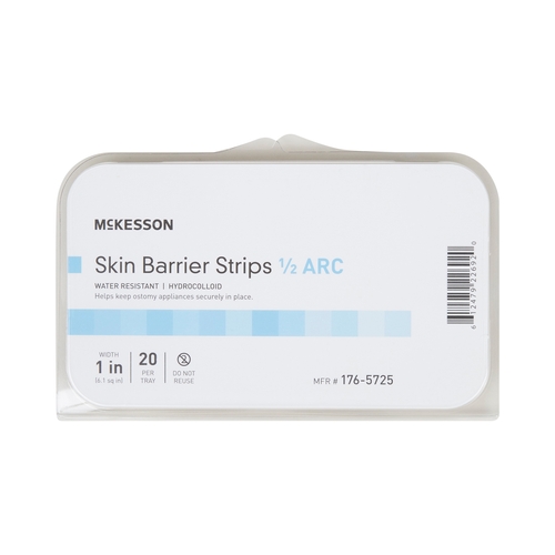 MON1088817CS - McKesson - McKesson Skin Barrier Strip Adhesive Universal Size Flange Universal Hydrocolloid Shape-to-Fit 1" W, 20/TR, 14TR/CS