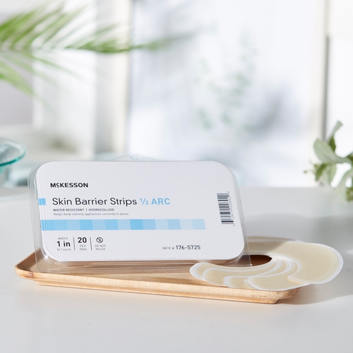 MON1088817CS - McKesson - McKesson Skin Barrier Strip Adhesive Universal Size Flange Universal Hydrocolloid Shape-to-Fit 1" W, 20/TR, 14TR/CS