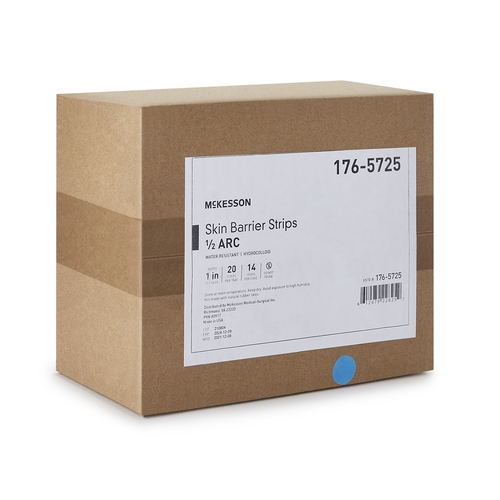 MON1088817CS - McKesson - McKesson Skin Barrier Strip Adhesive Universal Size Flange Universal Hydrocolloid Shape-to-Fit 1" W, 20/TR, 14TR/CS