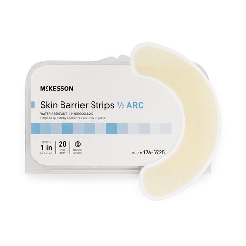 MON1088817CS - McKesson - McKesson Skin Barrier Strip Adhesive Universal Size Flange Universal Hydrocolloid Shape-to-Fit 1" W, 20/TR, 14TR/CS
