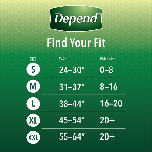 Depend Fit-flex Female Adult Absorbent Underwear Depend® FIT-FLEX® Pull On  with Tear Away Seams Large Disposable Heavy Absorbency - 1090308PK 