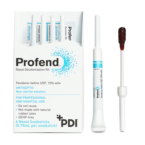 MON1092899CS - PDI - PDI Impregnated Nasal Swabstick Kit Profend Povidone-Iodine NonSterile 4 per Pack, 48/CS
