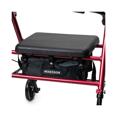 MON1095248EA - McKesson - 4 Wheel Rollator Red Adjustable Height Aluminum Frame, 1/ EA