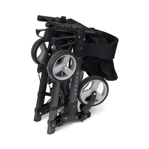 MON1095351EA - Mabis Healthcare - Rollator HealthSmart&reg; Gateway Black Folding, Lightweight Aluminum