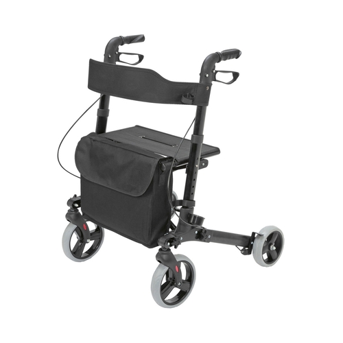 MON1095351EA - Mabis Healthcare - Rollator HealthSmart&reg; Gateway Black Folding, Lightweight Aluminum