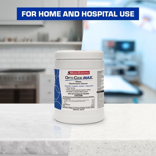 MON1100339CT - Micro Scientific Industries - Micro Scientific Industries Opti-Cide Max Surface Disinfectant Cleaner Premoistened Alcohol Based Wipe 160 Count Canister Disposable Alcohol Scent NonSterile, 1/CT