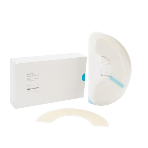 MON1101119EA - Coloplast - Coloplast Skin Barrier Strip Brava Mold to Fit, Standard Wear Elastic Adhesive Universal System 1/2 Curve x-Large, 1/EA