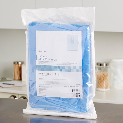 MON1101295CS - McKesson - McKesson Orthopedic Drape U-Drape with Split 76 W X 120 L Inch Sterile, 18/CS
