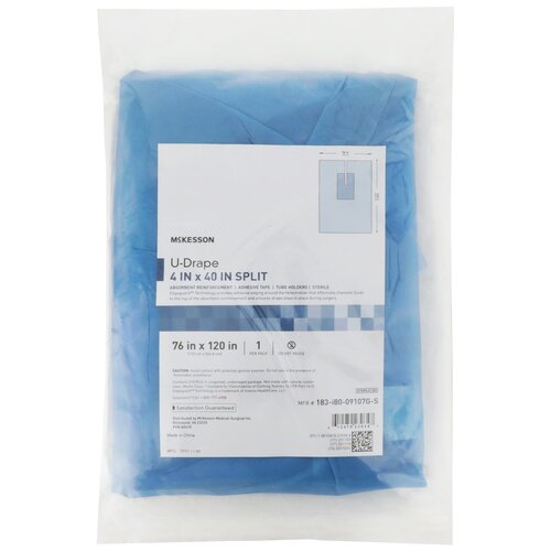 MON1101295CS - McKesson - McKesson Orthopedic Drape U-Drape with Split 76 W X 120 L Inch Sterile, 18/CS