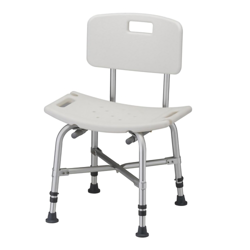 MON1102408EA - Nova Ortho-Med - Bath Bench Nova Fixed Handle Aluminum Frame With Backrest 15 to 21 Inch Height, 1/ EA