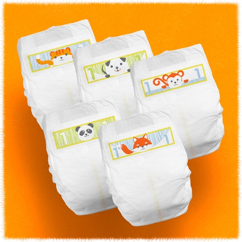 MON1102736CS - First Quality - Baby Diaper Cuties&reg; Complete Care Tab Closure Size 1 Disposable Heavy Absorbency, 176/CS