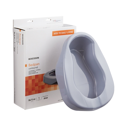 MON1103357CS - McKesson - McKesson Contoured Bedpan Gray 84 oz. / 2484 mL, 6/CS