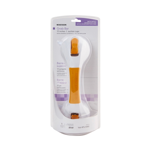MON1103365CS - McKesson - McKesson Suction-Cup Grab Bar White / Yellow, 3/CS