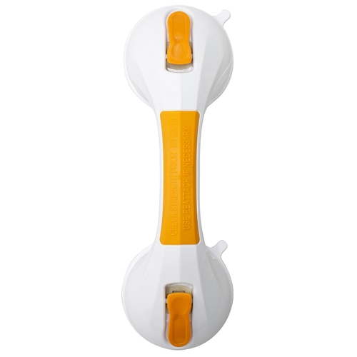 MON1103365CS - McKesson - McKesson Suction-Cup Grab Bar White / Yellow, 3/CS