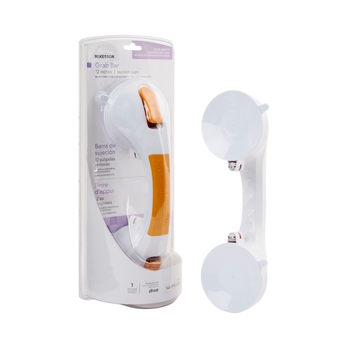 MON1103365CS - McKesson - McKesson Suction-Cup Grab Bar White / Yellow, 3/CS