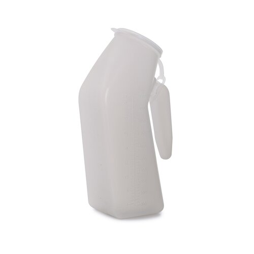 MON1103369EA - McKesson - McKesson Male Urinal 32 oz. / 946 mL With Cover Single Patient Use, 1/ EA