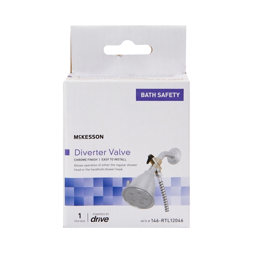 MON1103374CS - McKesson - McKesson Diverter Valve For use with Handheld Shower Spray or Shower Massager, 24 EA/CS