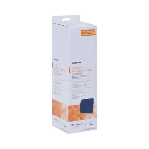 MON1103379EA - McKesson - McKesson Compressed Lumbar Cushion 13-2/5 W X 13 L X 4 D Inch Foam, 1/ EA