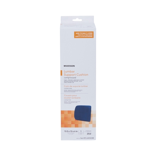 MON1103379EA - McKesson - McKesson Compressed Lumbar Cushion 13-2/5 W X 13 L X 4 D Inch Foam, 1/ EA