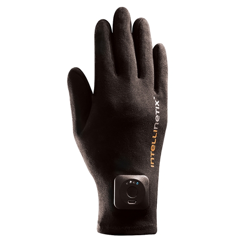 MON1103806PR - Brown Medical - Brown Medical Vibration Therapy Glove Intellinetix&reg; Full Finger Small Wrist Length Hand Specific Pair Cotton