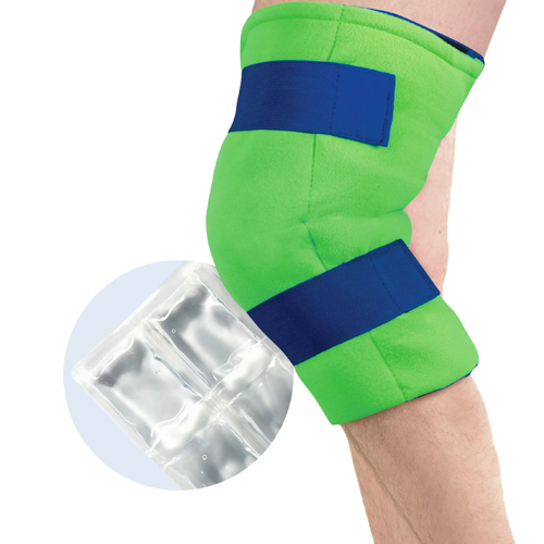 MON1106916EA - Brown Medical - Cold Pack with Wrap Polar Ice Knee Standard 13 X 16 Inch Nylon / Polyester / Water Reusable, 1 Each