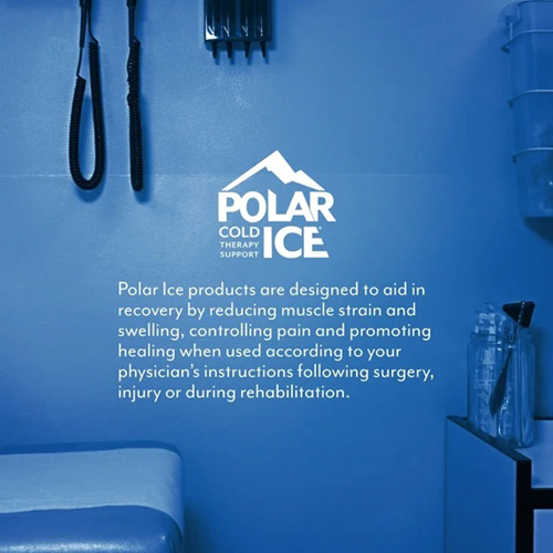 MON1106916EA - Brown Medical - Cold Pack with Wrap Polar Ice Knee Standard 13 X 16 Inch Nylon / Polyester / Water Reusable, 1 Each